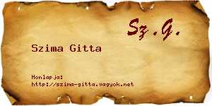 Szima Gitta névjegykártya